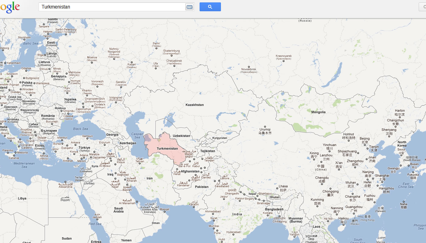 harita turkmenistan asya